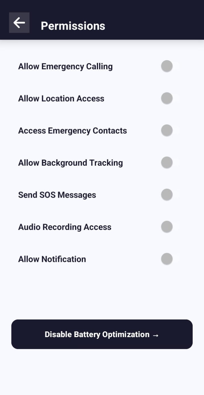 Permission page